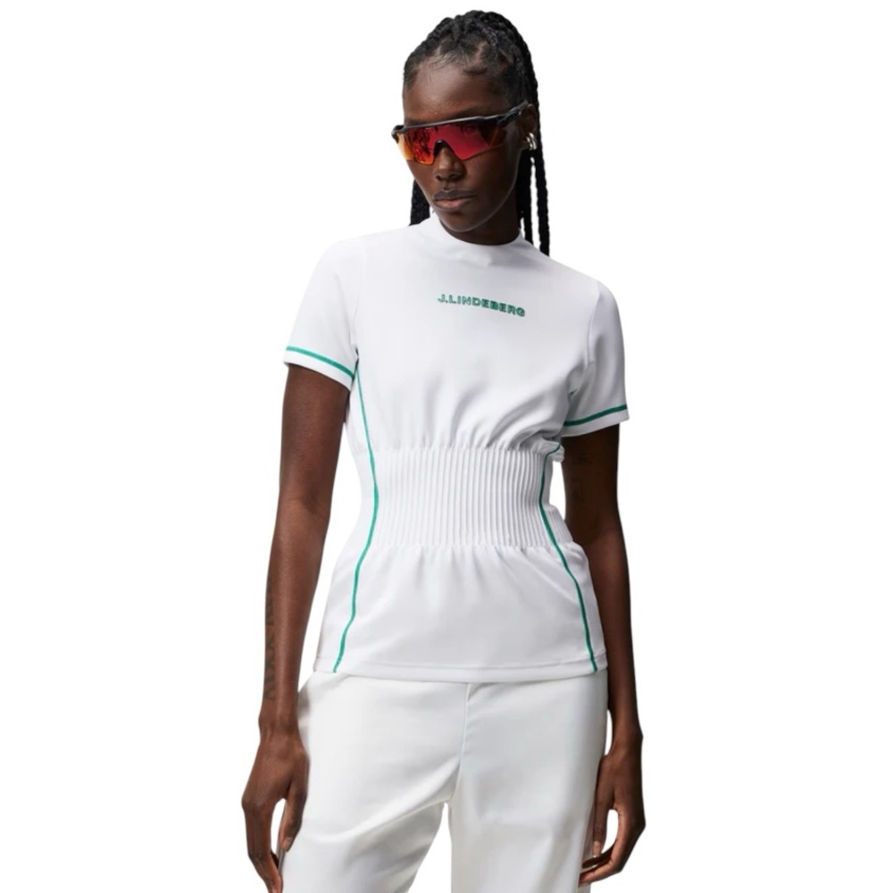 J. Lindeberg Kim White Short Sleeve Top - Women’s Size Small - NWT - Picture 2 of 8